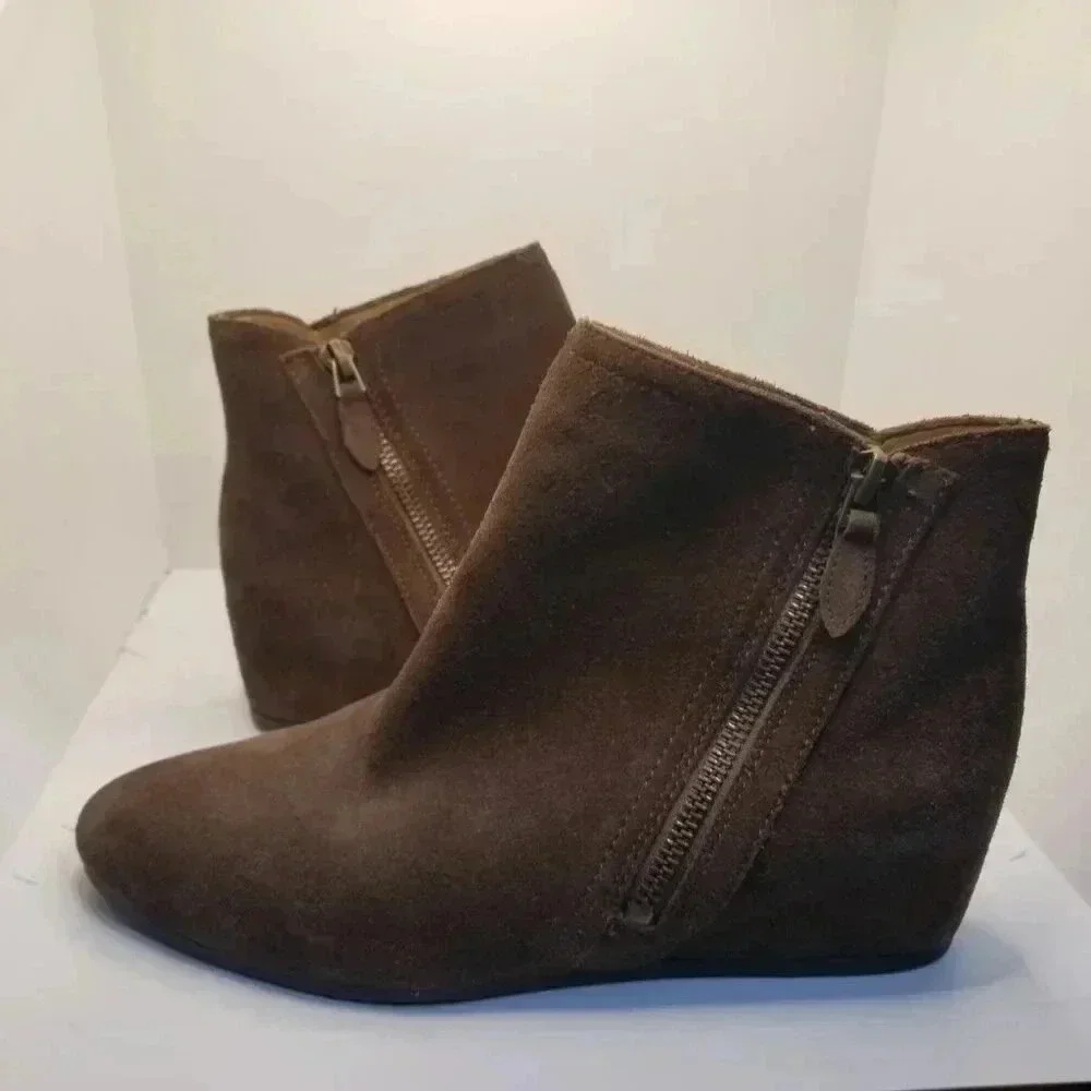 Franco Sarto Brown Ankle Booties Sz 7.5M